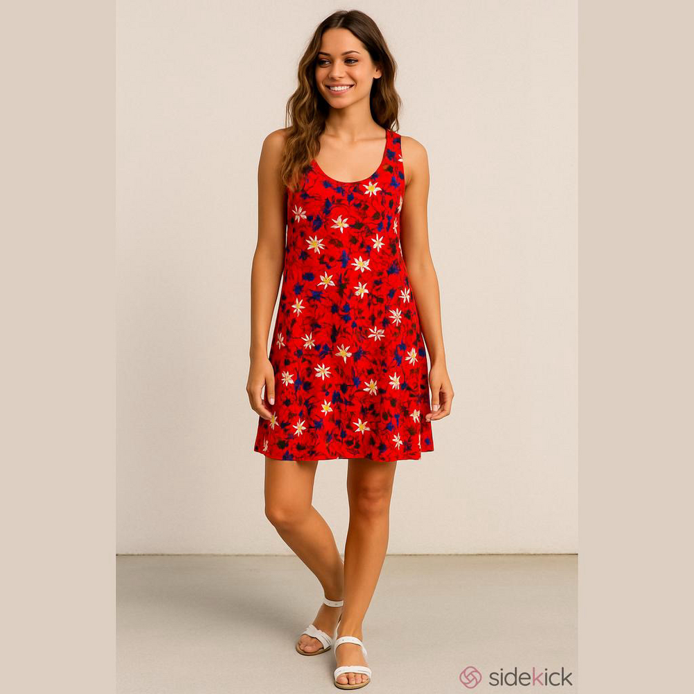 Penningtons Red Floral Midi Dress